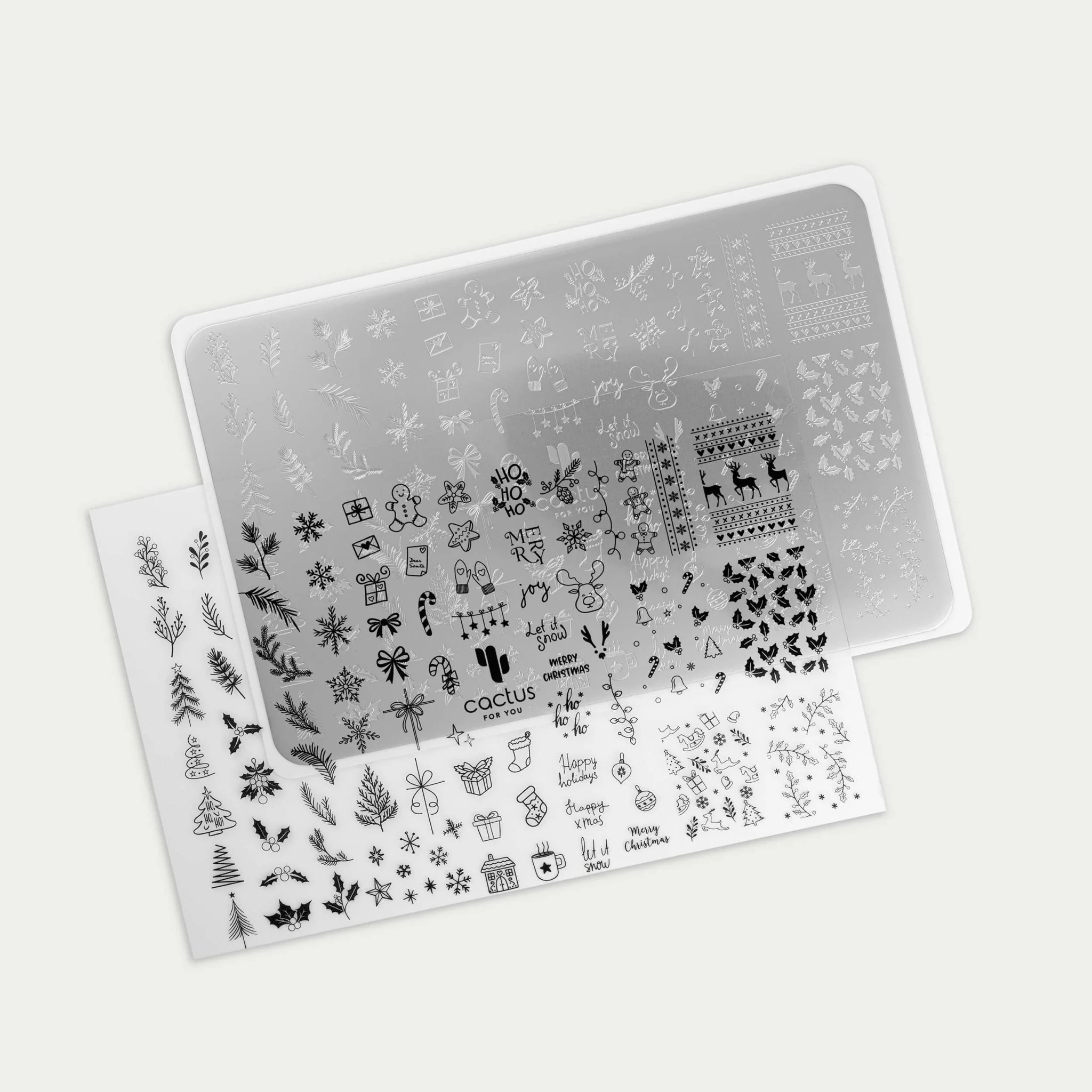 Piastra per Stamping in acciaio Merry Christmas