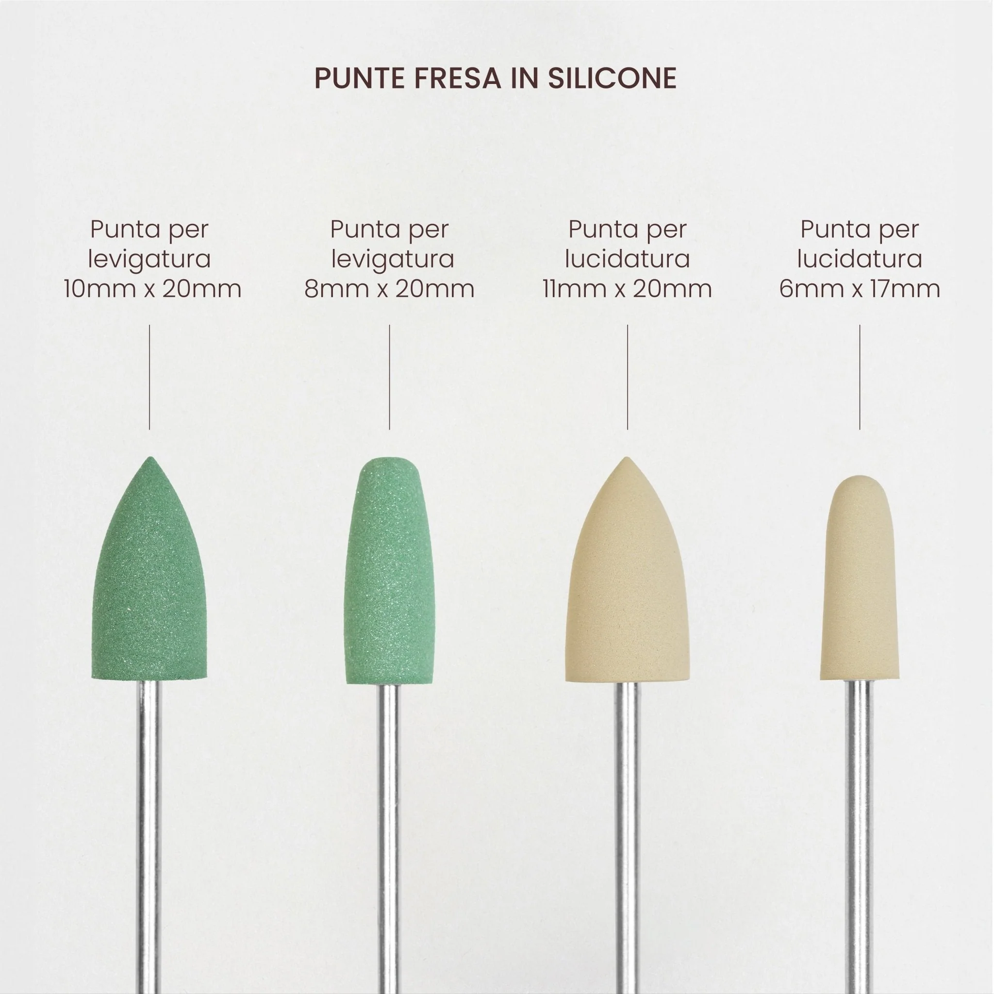 Punta fresa per unghie in Silicone per Lucidatura 6mm - Image 3