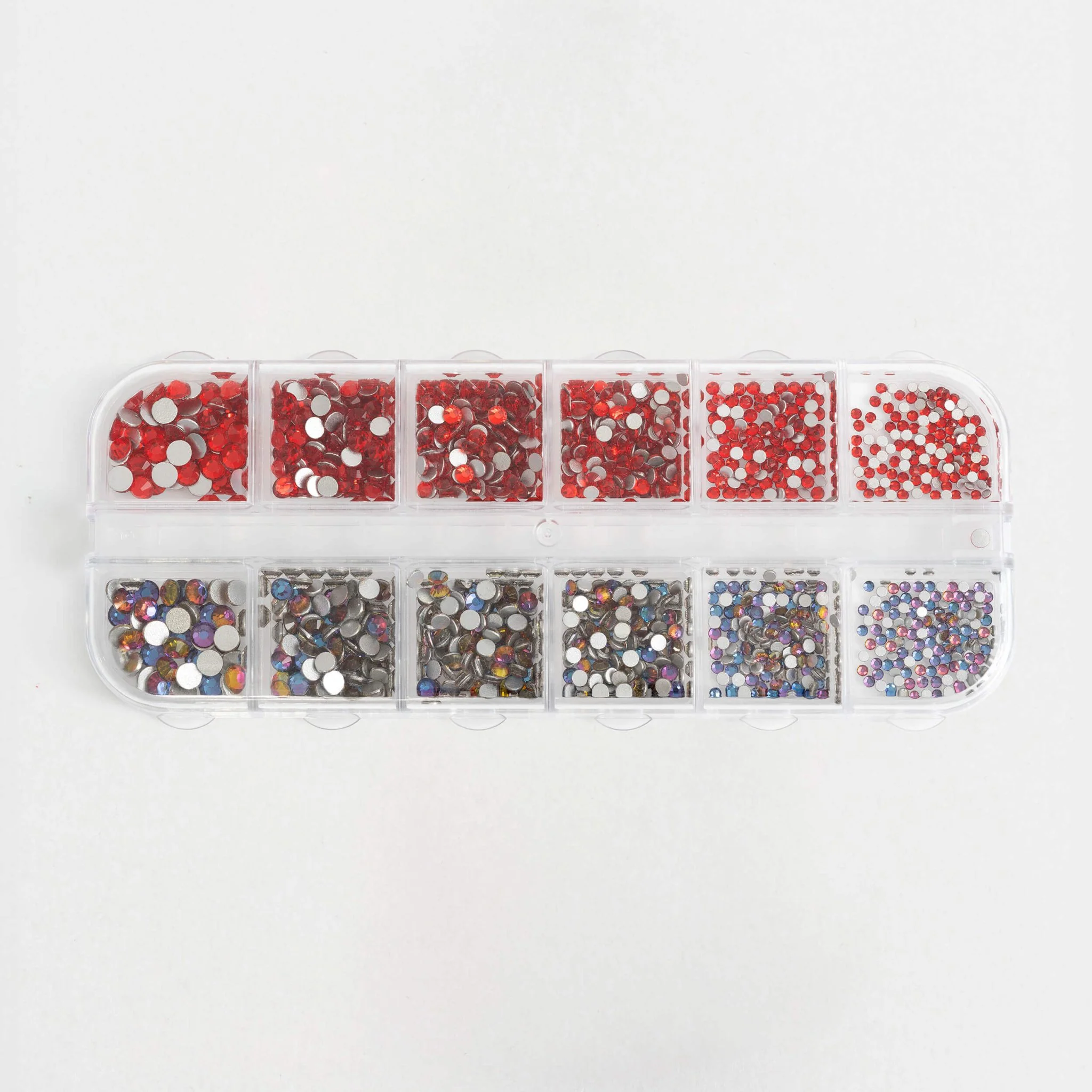 Strass blu cangiante e rosso - Image 2